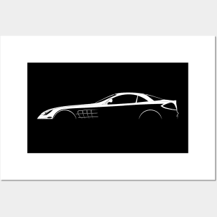 Mercedes-Benz SLR McLaren (C199) Silhouette Posters and Art